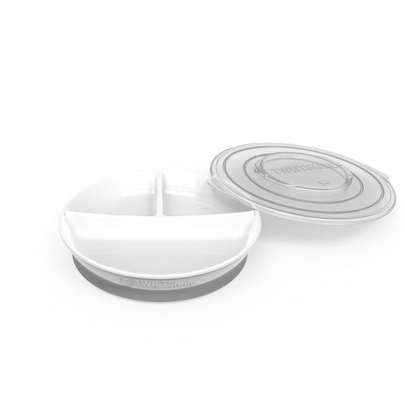 Twistshake® Deljeni krožnik 210ml+2x90ml (6+m) White Twistshake