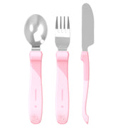 Twistshake® Jedilni pribor z nerjavečim jeklom (12+m) Pastel Pink Twistshake