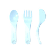 Twistshake® Začetni jedilni pribor (6+m) Pastel Blue Twistshake