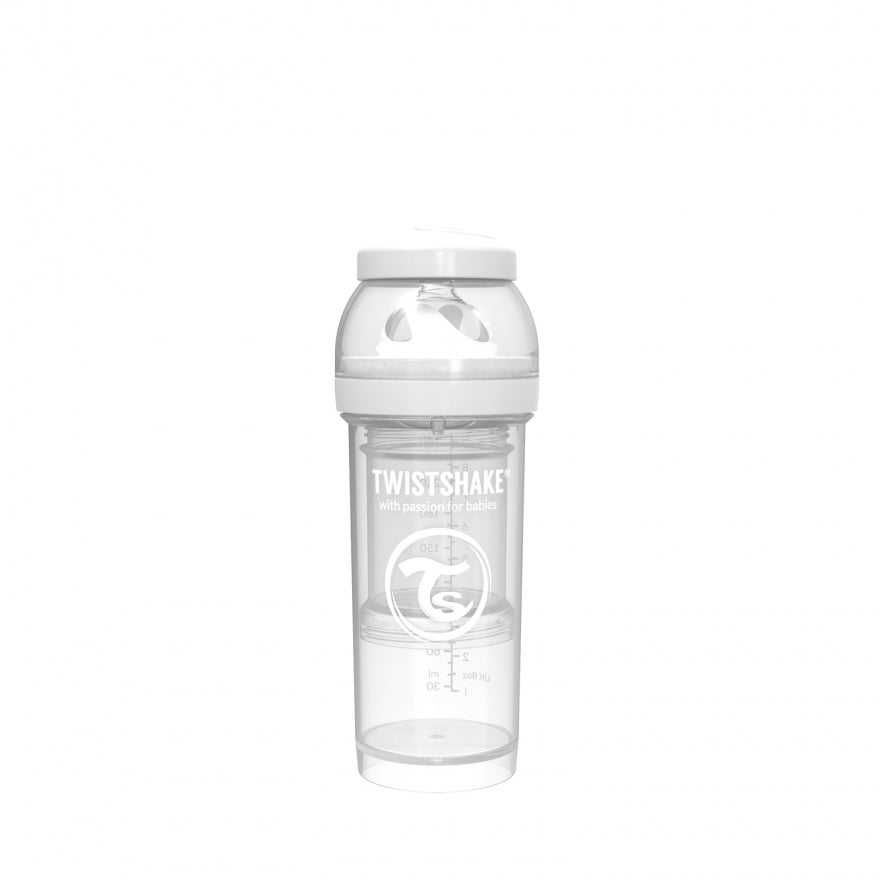 Twistshake® Steklenička Anti-Colic 260ml Pastel (2+m) White Twistshake