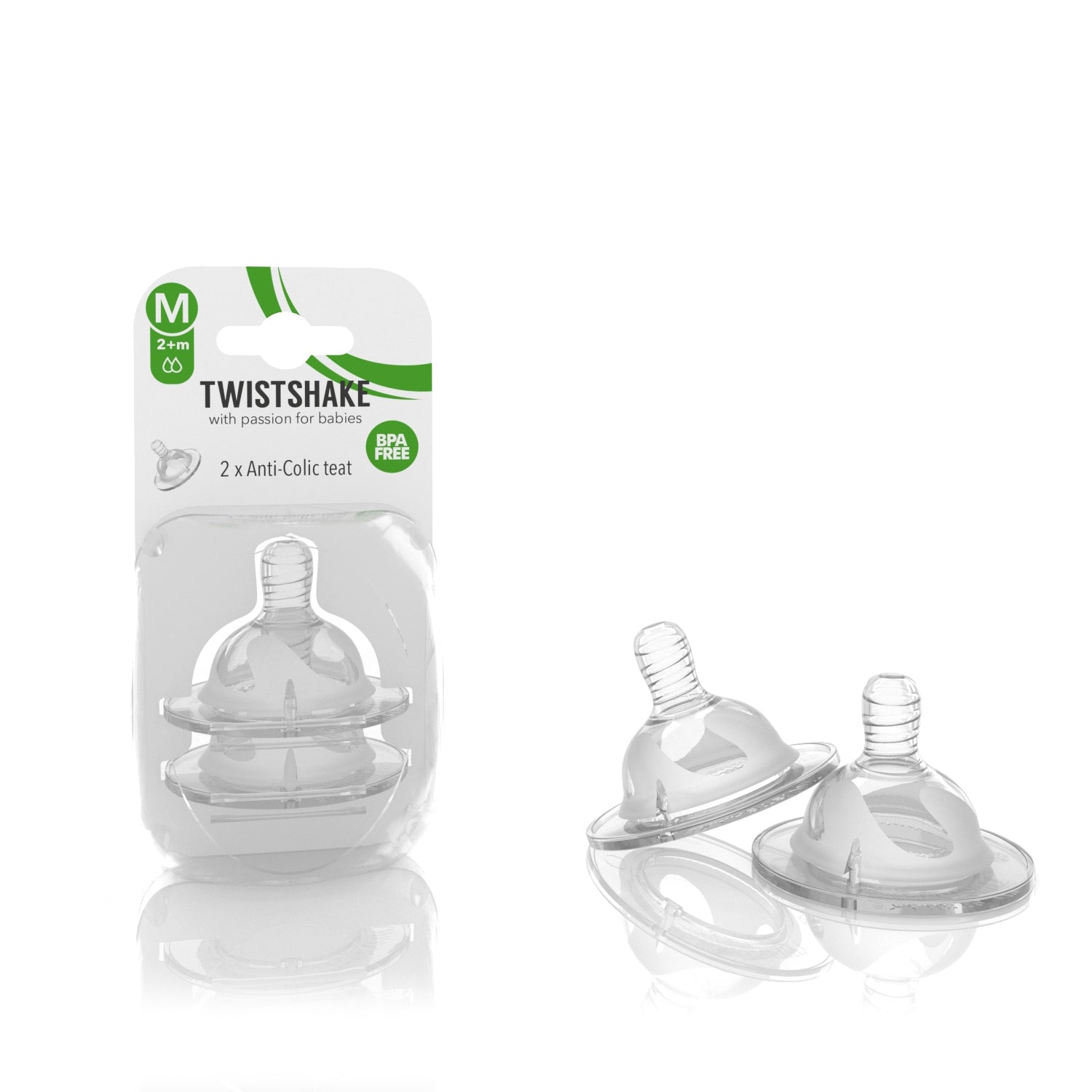 Twistshake® Anti-Colic cucelj za Anti Colic stekleničko M (2 M +) Twistshake