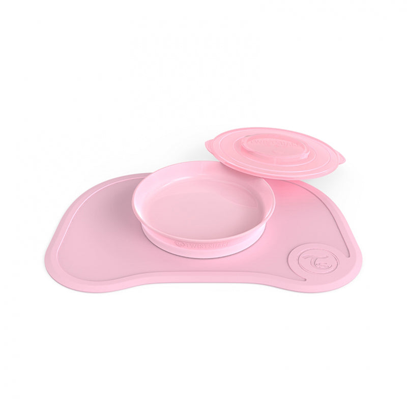 Twistshake® Podloga + Krožnik 430ml Pastel Pink Twistshake