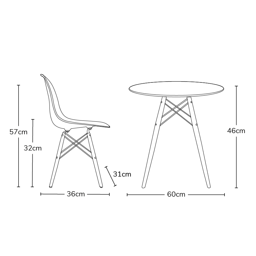 EM Furniture Eiffel Otroški stolček White EM Furniture