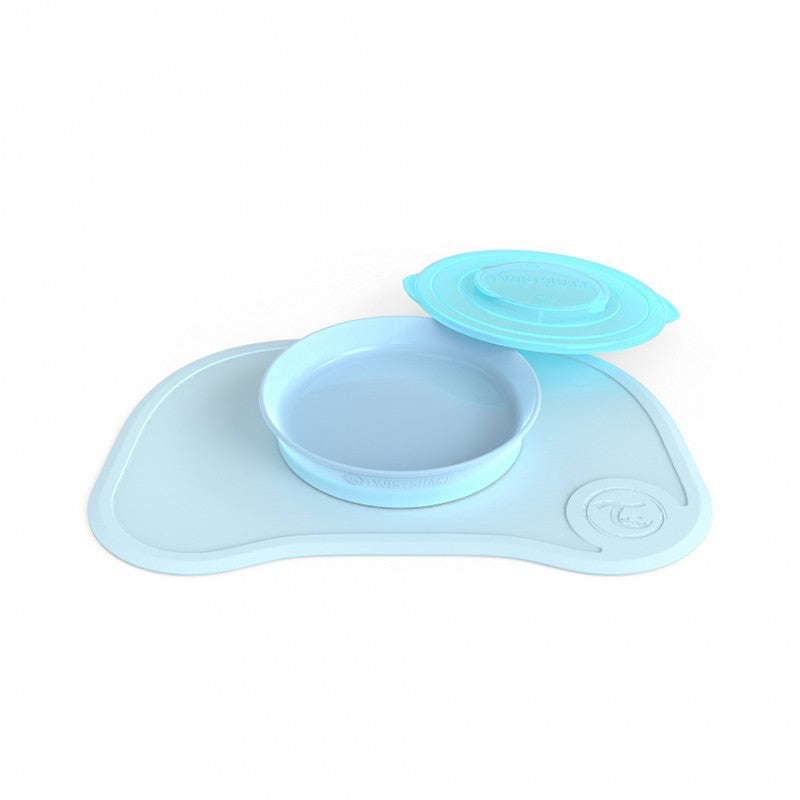 Twistshake® Podloga + Krožnik 430ml Pastel Blue Twistshake