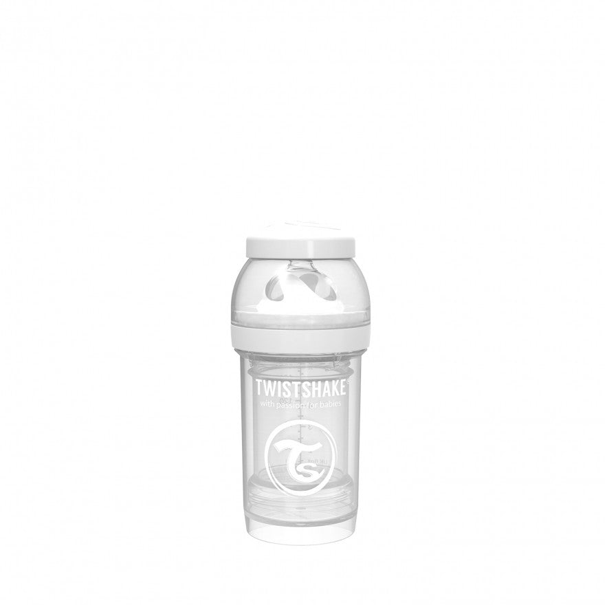 Twistshake® Steklenička Anti-Colic 180ml Pastel (0+m) White Twistshake