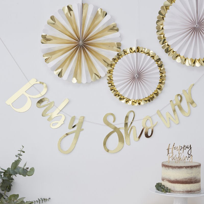Ginger Ray® Viseč zlati napis Baby Shower Ginger Ray