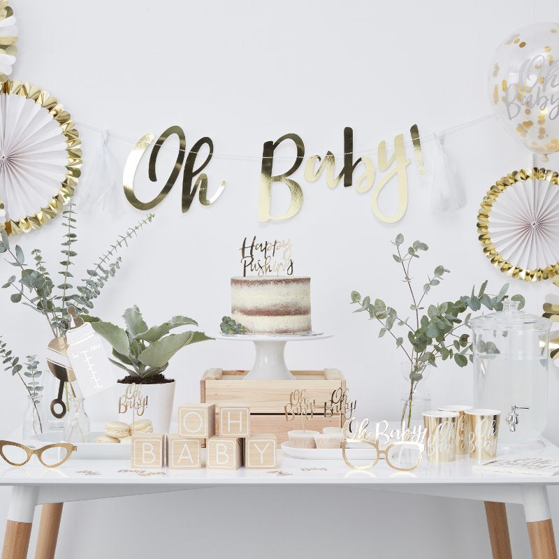 Ginger Ray® Viseč zlati napis Baby Shower Ginger Ray