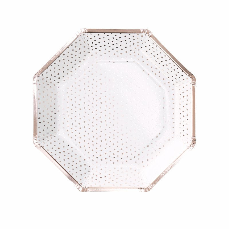 Ginger Ray® Papirnati krožniki Rose Gold 8 kosov Ginger Ray