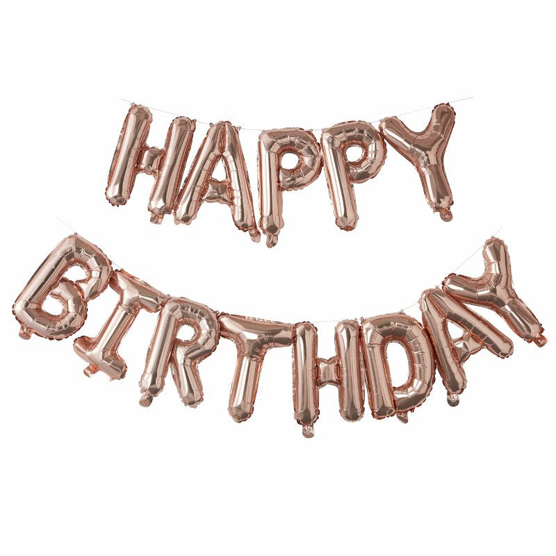 Ginger Ray® Viseči baloni Happy Birthday Rose Gold Ginger Ray