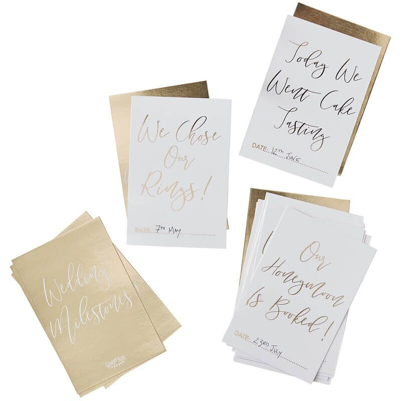 Ginger Ray® Kartice za fotografiranje Gold Wedding Ginger Ray