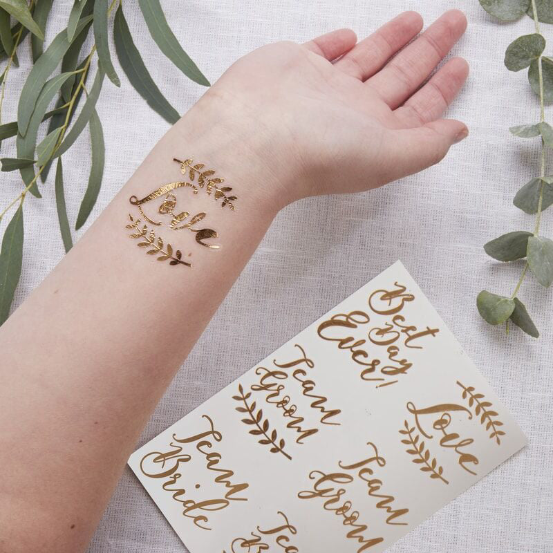 Ginger Ray® Tattoo Rose Gold Beautiful Botanics 6 kosov Ginger Ray