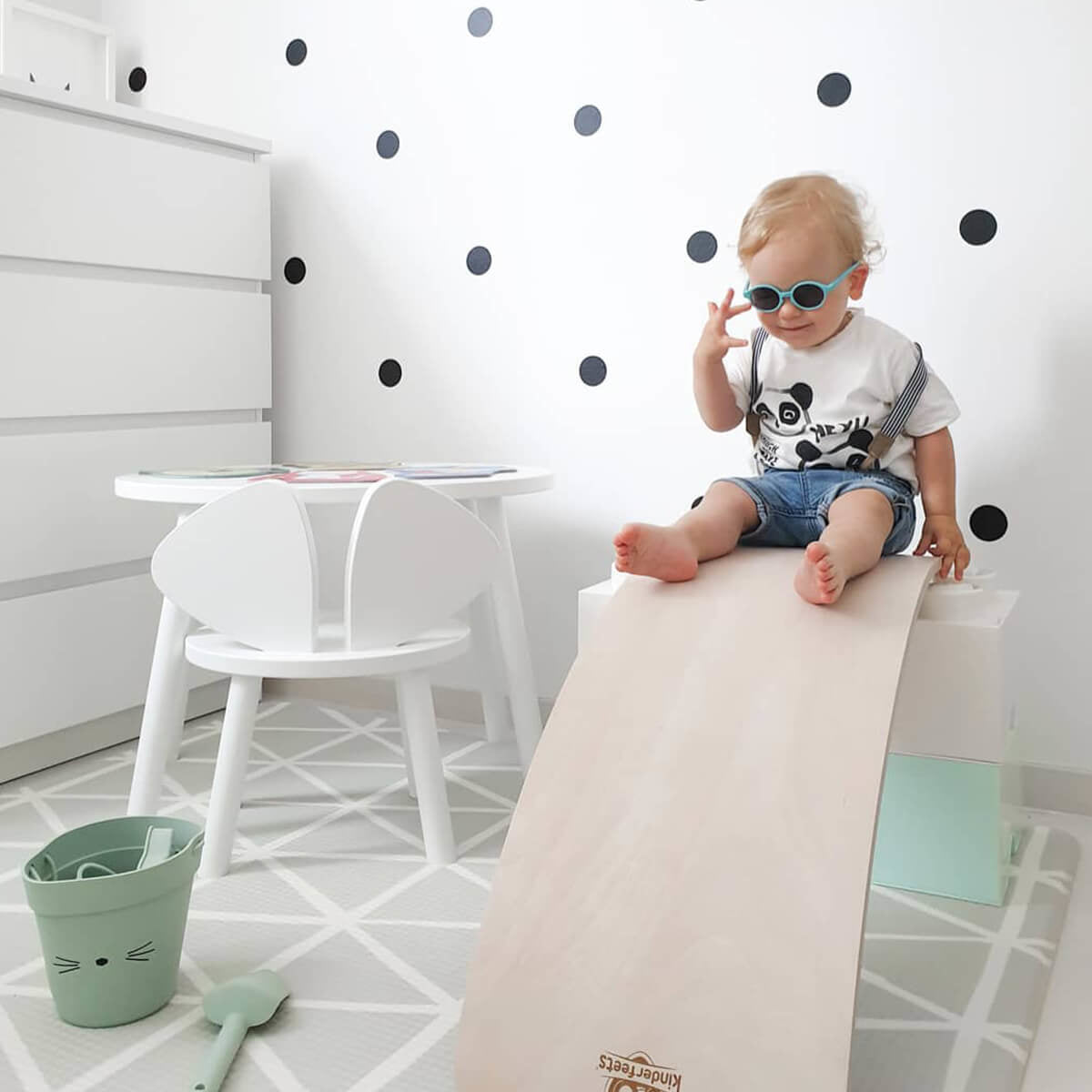 Kinderfeets® Deska za ravnotežje White Wash Kinderfeets