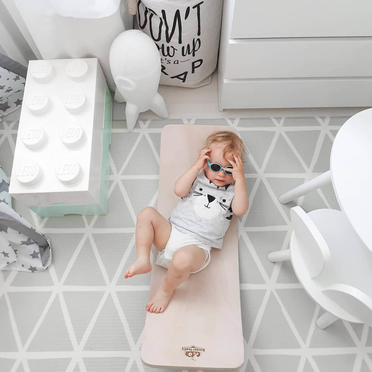 Kinderfeets® Deska za ravnotežje White Wash Kinderfeets