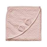 CamCam® Towel Junior Hooded w/ ears GOTS Dusty Rose 80x80