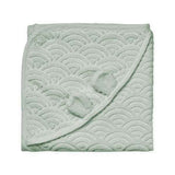 CamCam® Towel Junior Hooded w/ ears GOTS Dusty Green 80x80