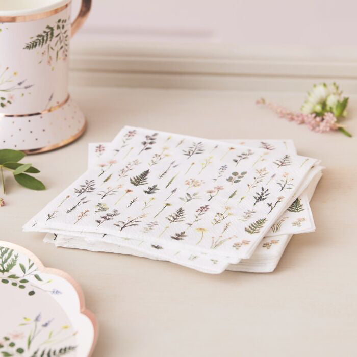 Ginger Ray® Serviete Floral 16 kosov Ginger Ray
