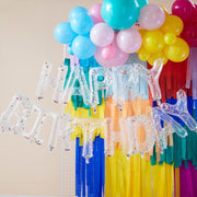 Ginger Ray® Napihljiv viseči napis Happy Birthday Mix It Up Rainbow Ginger Ray
