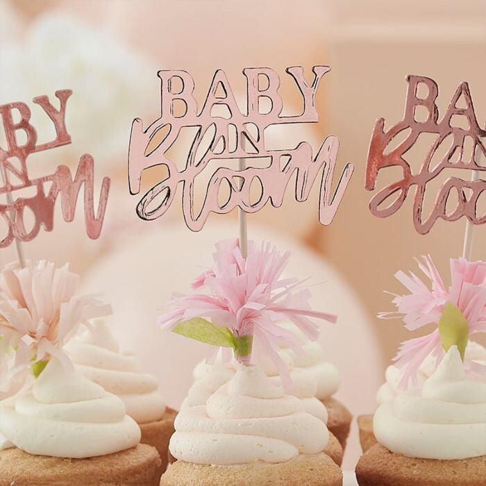 Ginger Ray® Okraski za slaščice Baby in Bloom 12 kos Ginger Ray