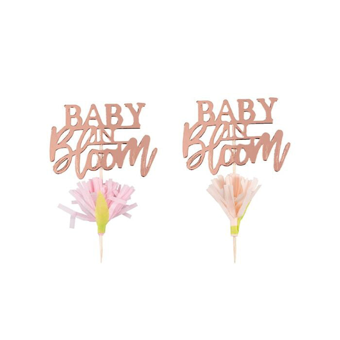 Ginger Ray® Okraski za slaščice Baby in Bloom 12 kos Ginger Ray