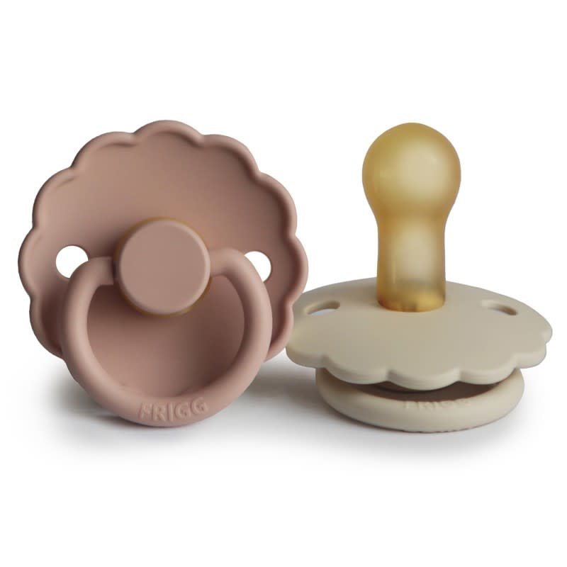 Frigg® Duda iz kavčuka Daisy Blush/Cream 2 kosa 0-6 M FRIGG