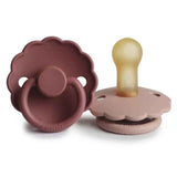 Frigg® Pacifier Natural rubber Daisy Blush/Woodchuck 2pcs.