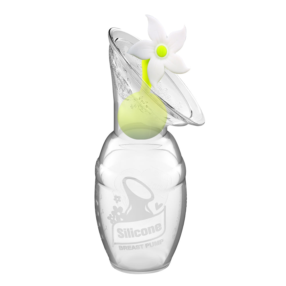 Haakaa® Set silikonska črpalka 1.gen. 100ml in Pokrovček Rožica Haakaa