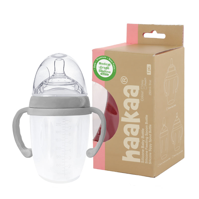 Haakaa® Silikonska otroška steklenička 3.gen. 250ml Haakaa