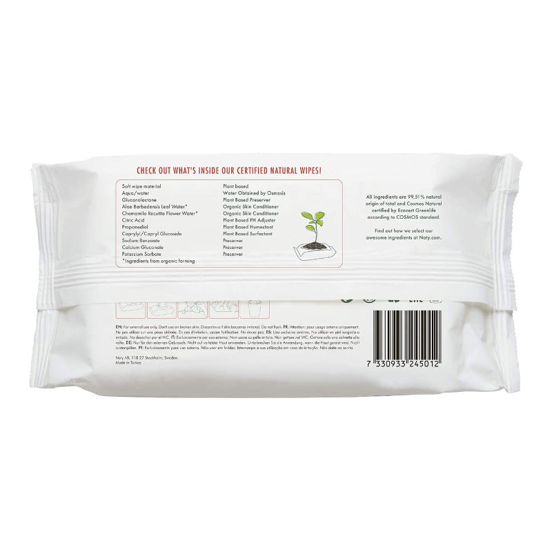 Eco by Naty® Osvežilni robčki Unscented 56 kosov Eco by Naty