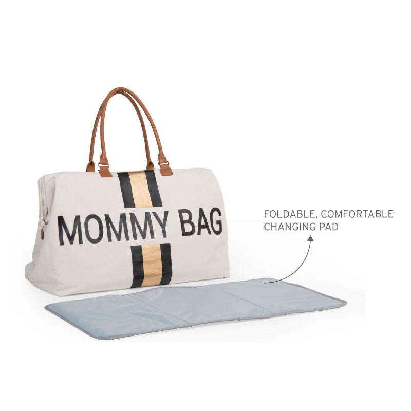 Childhome® Previjalna torba Mommy Bag Big Canvas Black/Gold Childhome