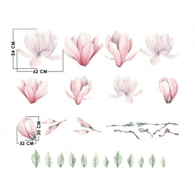 Yokodesign® Stenska nalepka Magnolije Yokodesign
