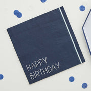 Ginger Ray® Serviete Happy Birthday Blue 16 kosov Ginger Ray