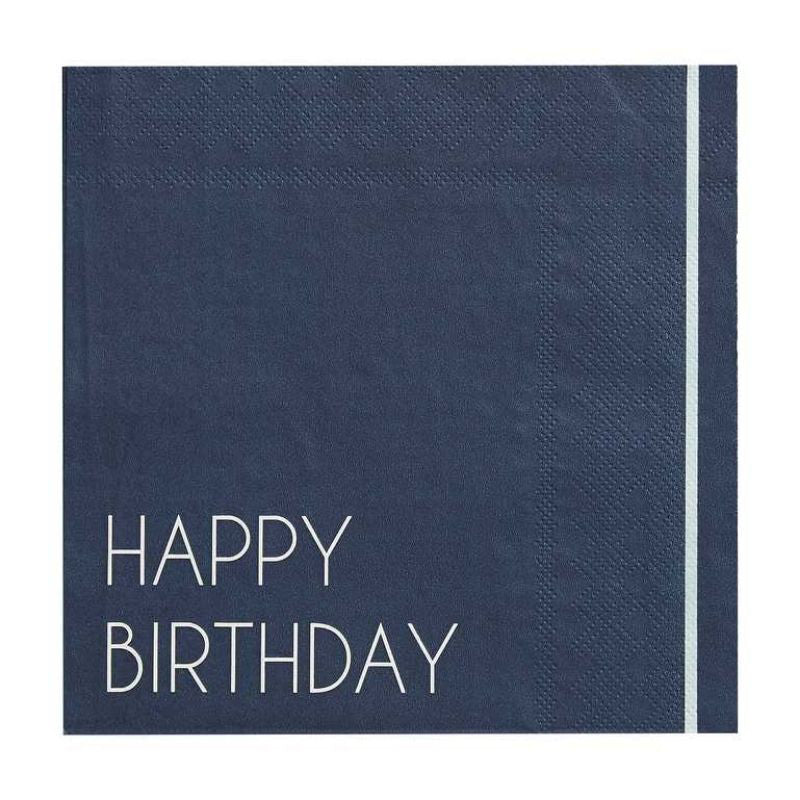 Ginger Ray® Serviete Happy Birthday Blue 16 kosov Ginger Ray