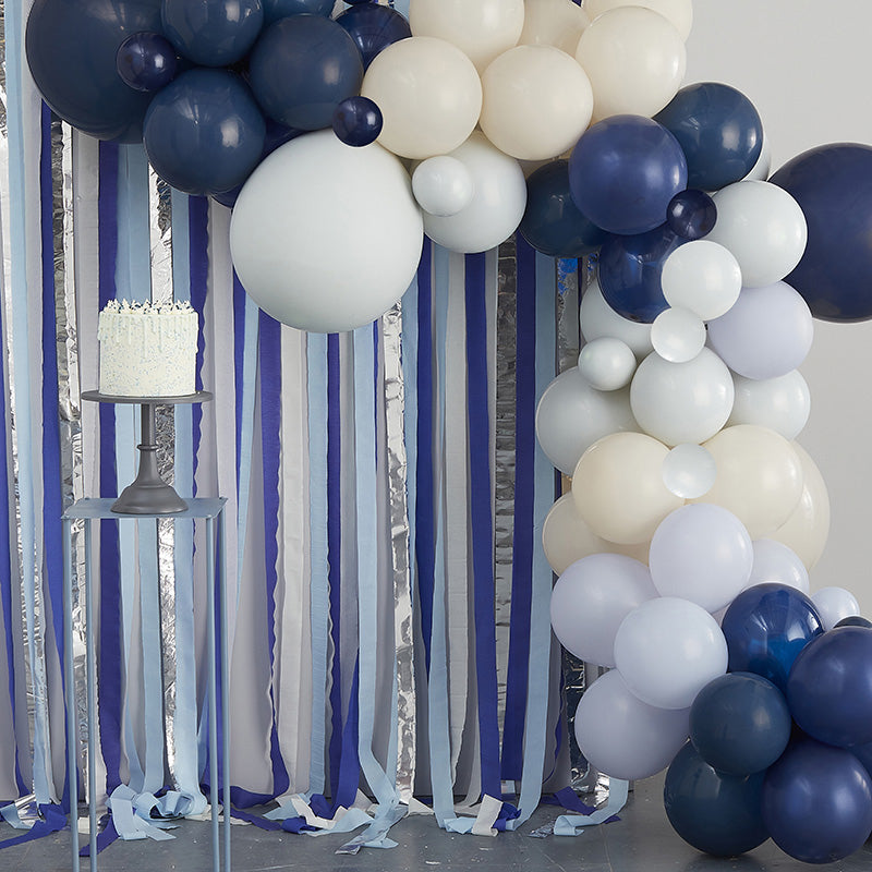 Ginger Ray® Ozadje za fotografiranje z baloni Blue, Cream & Silver Ginger Ray