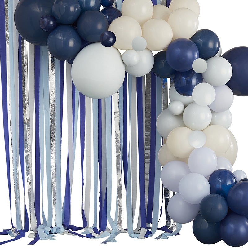 Ginger Ray® Ozadje za fotografiranje z baloni Blue, Cream & Silver Ginger Ray