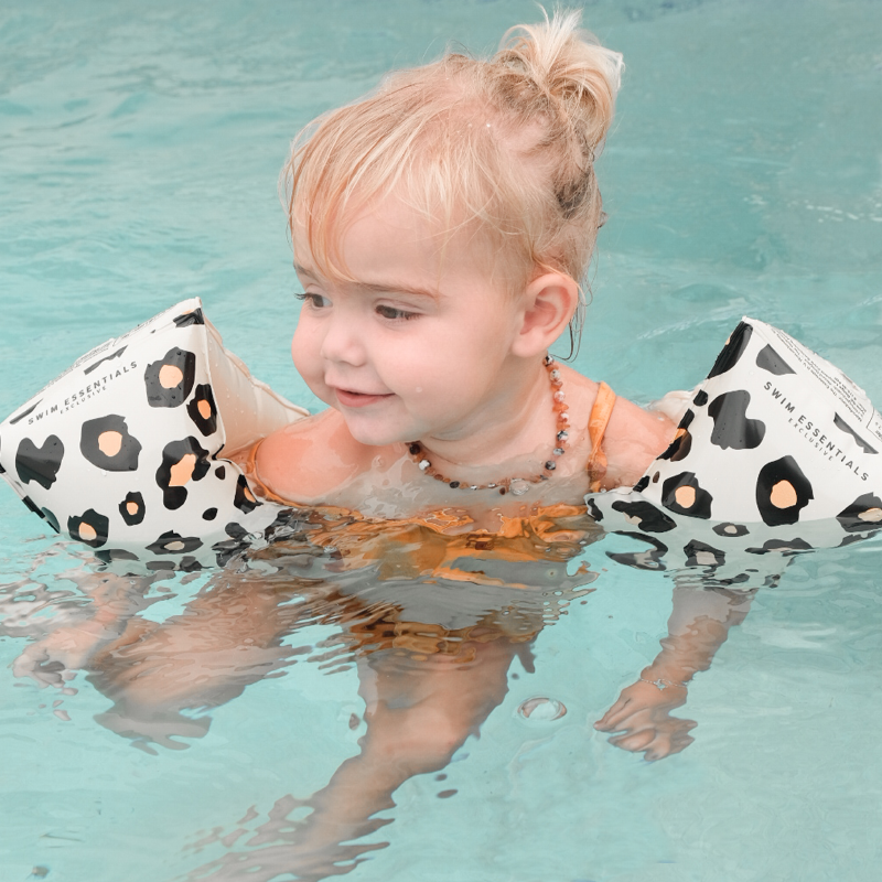 Swim Essentials® Rokavčki Beige Leopard (0-2 L) Swim Essentials