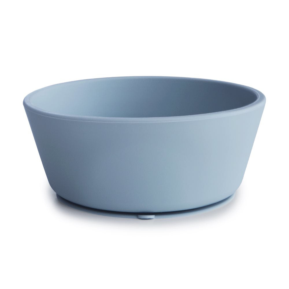 Mushie® Silikonska skledica z vakuumskim dnom Powder Blue Mushie
