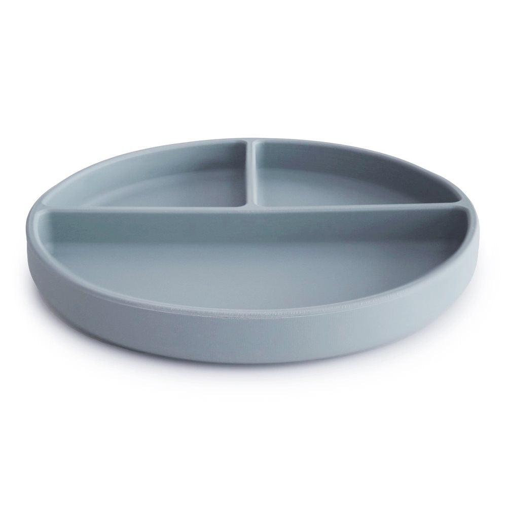 Mushie® Silikonski krožnik z vakumskim dnom Powder Blue Mushie