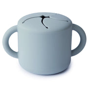 Mushie® Silikonska posodica za prigrizke Powder Blue Mushie