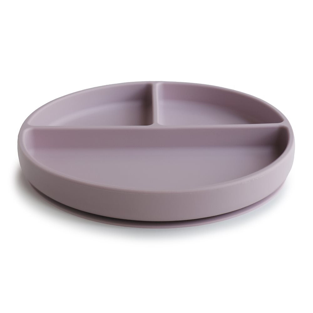 Mushie® Silikonski krožnik z vakumskim dnom Soft Lilac Mushie