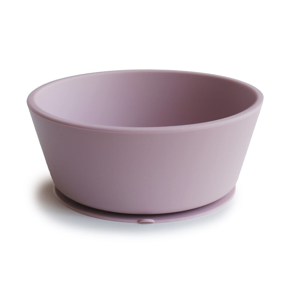 Mushie® Silikonska skledica z vakuumskim dnom Soft Lilac Mushie