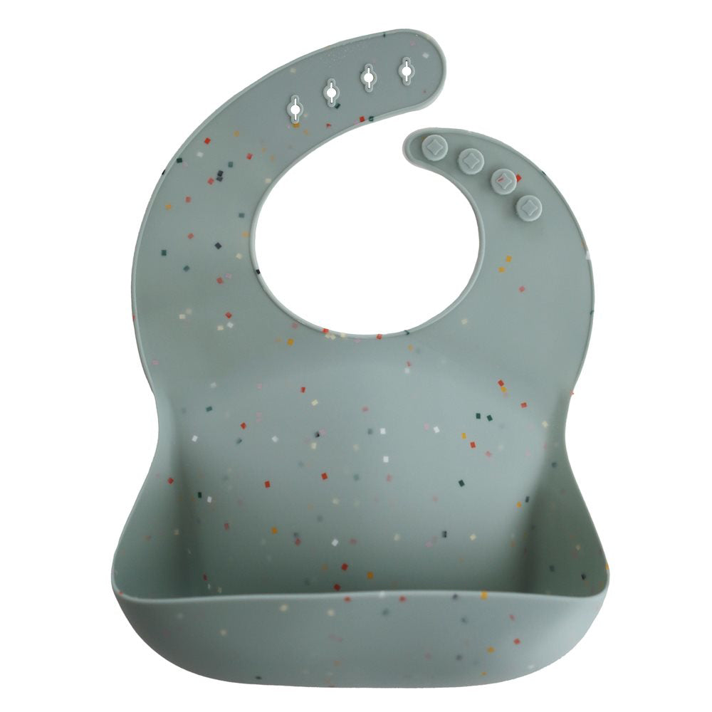 Mushie® Silikonski slinček Cambridge Blue Confetti Mushie