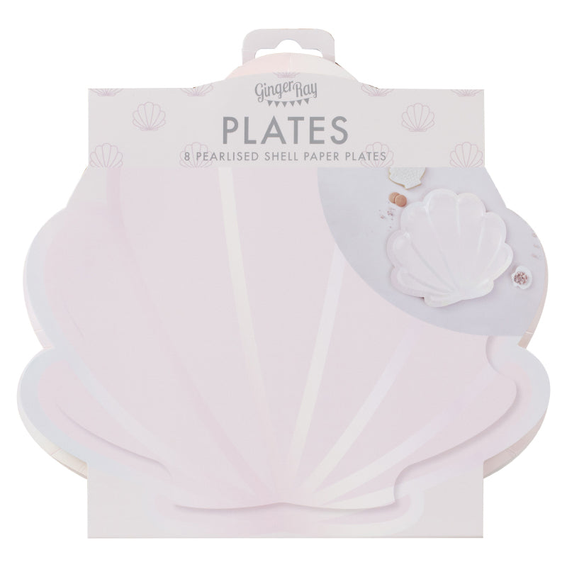 Ginger Ray® Papirnati krožniki Pink Mermaid Shell 8 kosov Ginger Ray