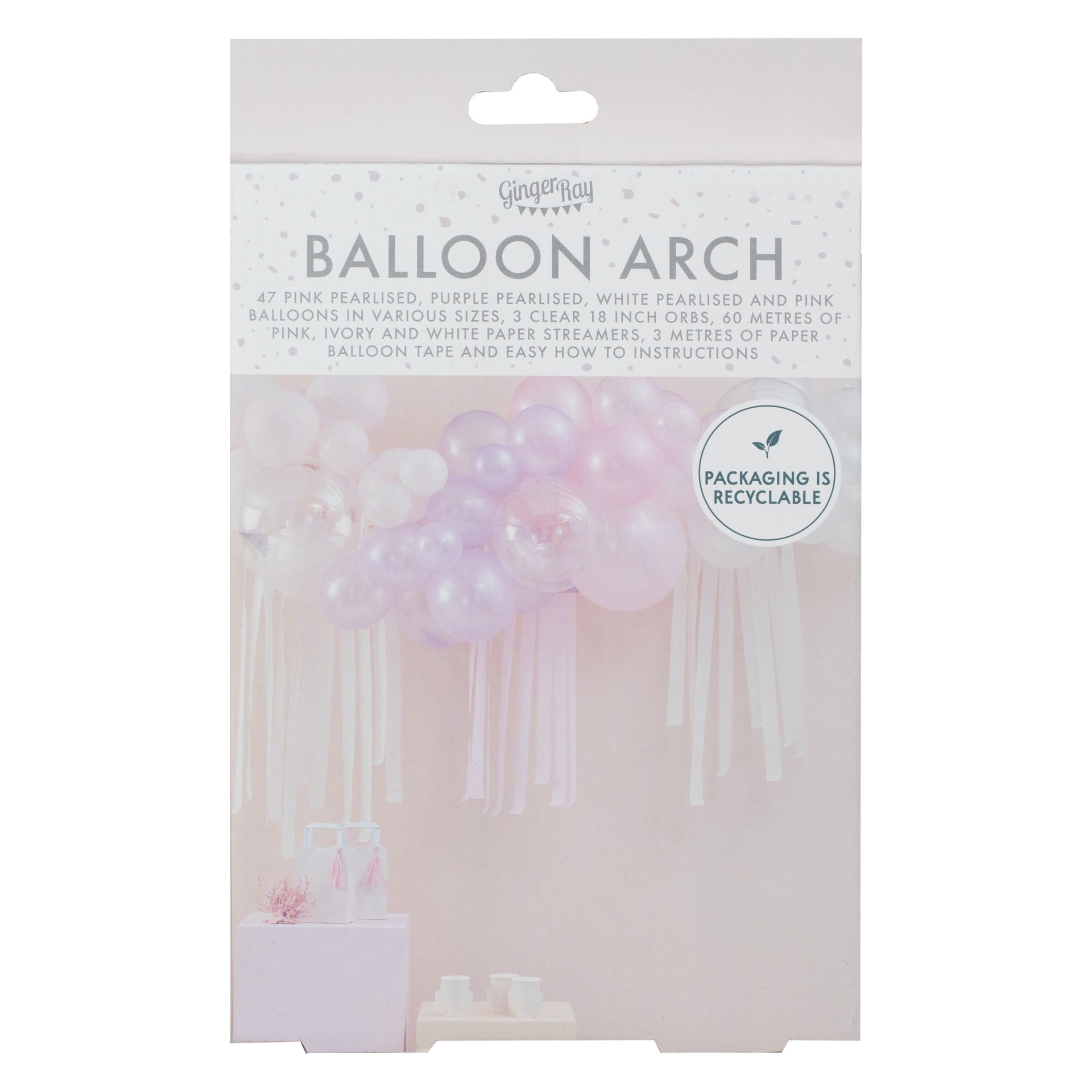 Ginger Ray® Lok iz balonov Pastel, Pearl & Ivory Ginger Ray