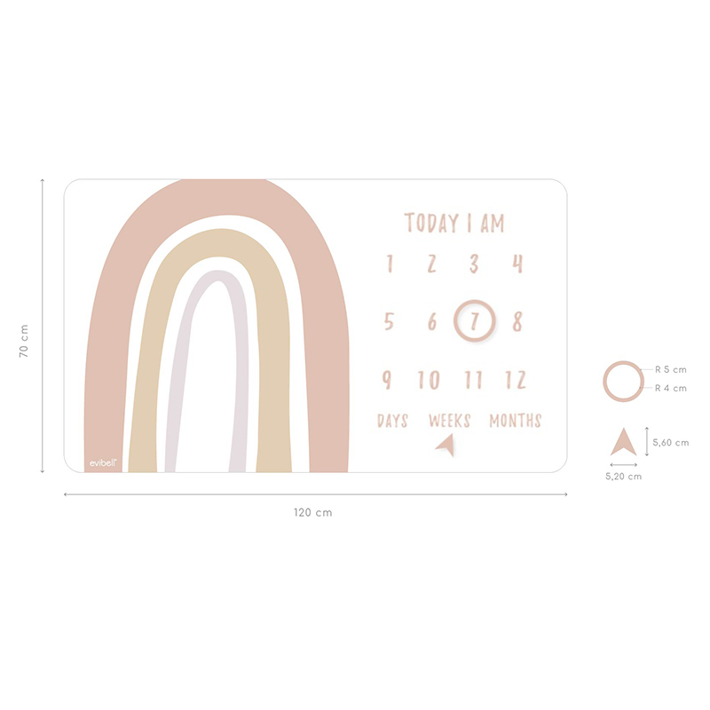 Evibell® Milestone odejica za beleženje spominov Blush Evibell