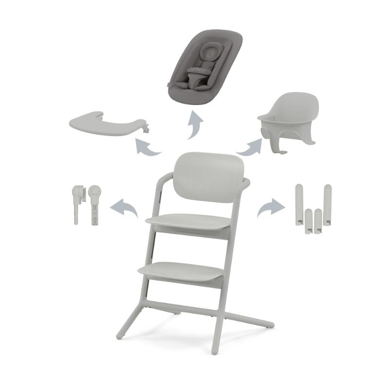 Cybex® Otroški stolček za hranjenje Lemo 4v1 Suede Grey Cybex
