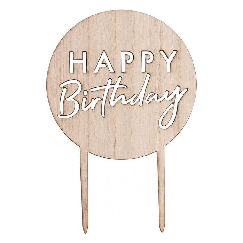 Ginger Ray® Leseni okrasek za torto Happy Birthday Ginger Ray