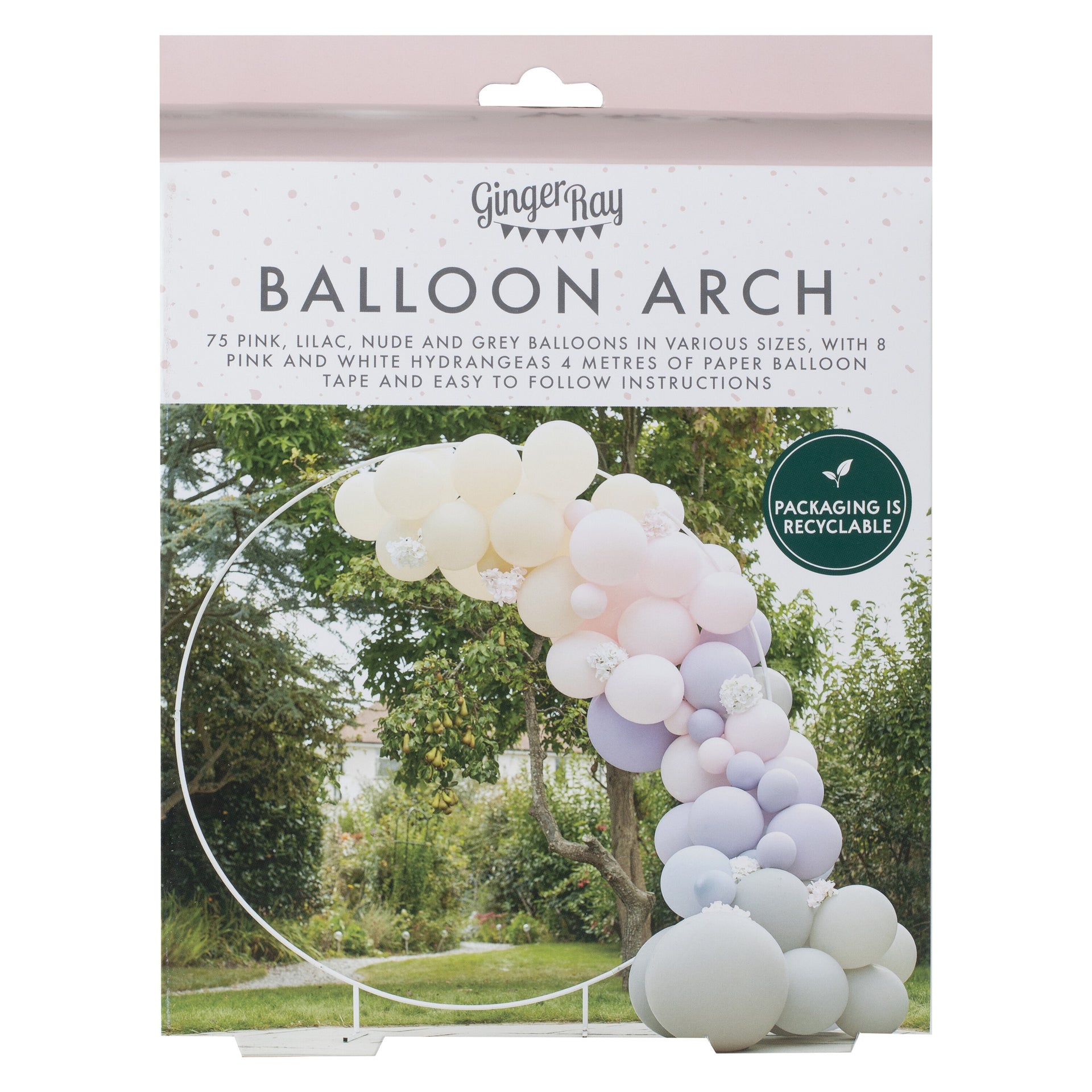 Ginger Ray® Lok iz balonov Luxe Pink, Lilac & Grey Ginger Ray