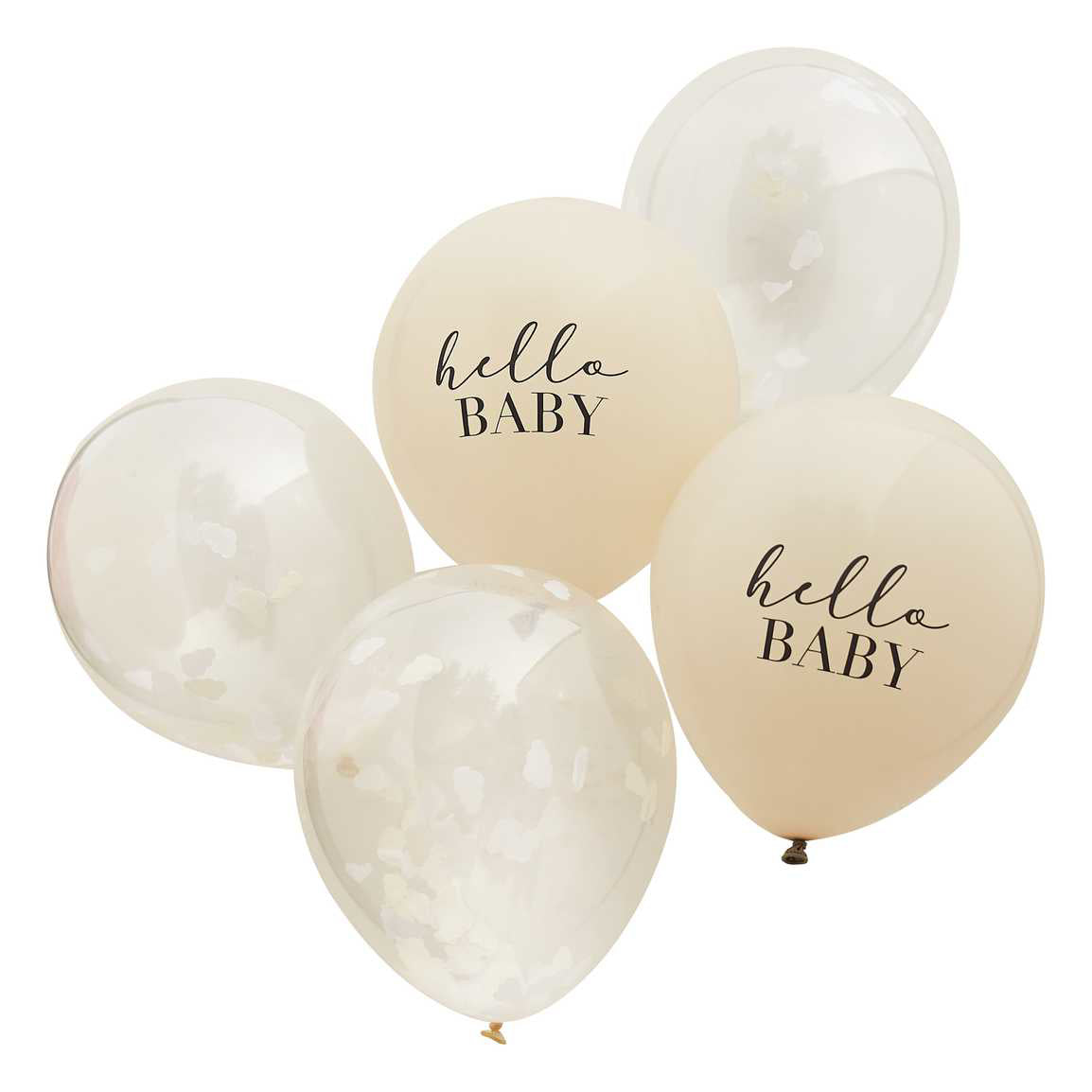 Ginger Ray® Baloni s konfeti Hello Baby 5 kosov Ginger Ray