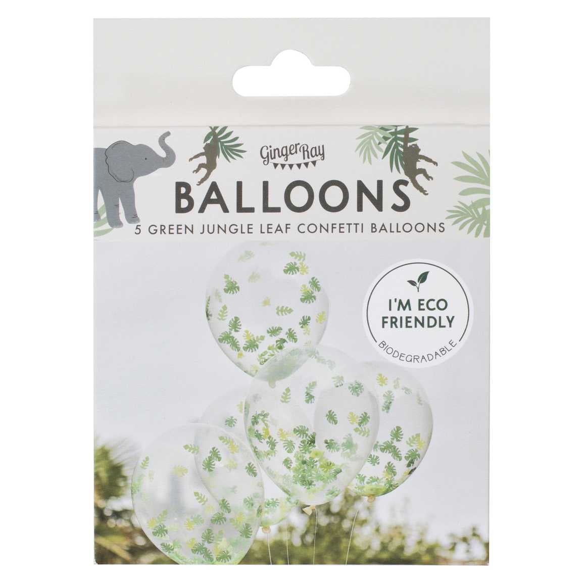 Ginger Ray® Baloni s konfeti Jungle Ginger Ray