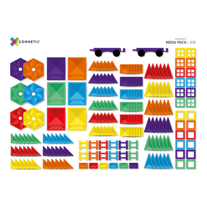 Connetix® Magnetne ploščice Mega Pack 212-delni Connetix